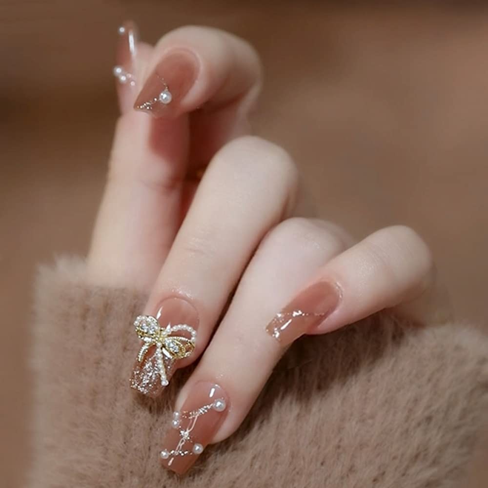 Secret Lives Acrylic Press on Nails Reusable Artificial Designer 24 Fake Nails