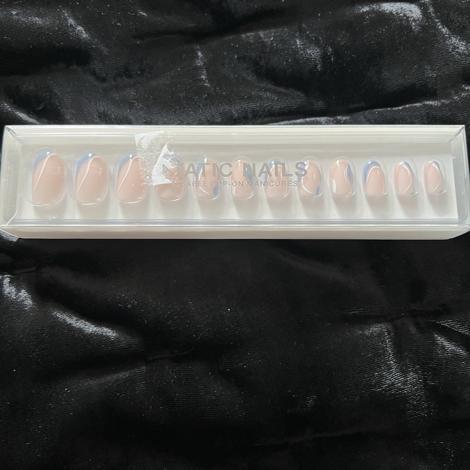 💙 Static Nails Soft Blue Sway Round Reusable Pop-On Nails New In Box