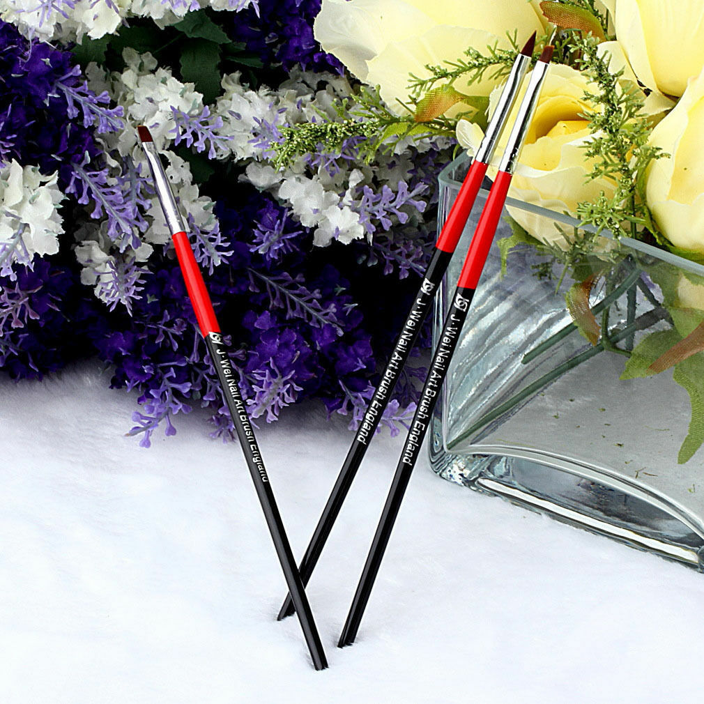 3Pcs Nail Art Dotting Drawing Painting Pen UV Gel Liner Polish Brush Accessories