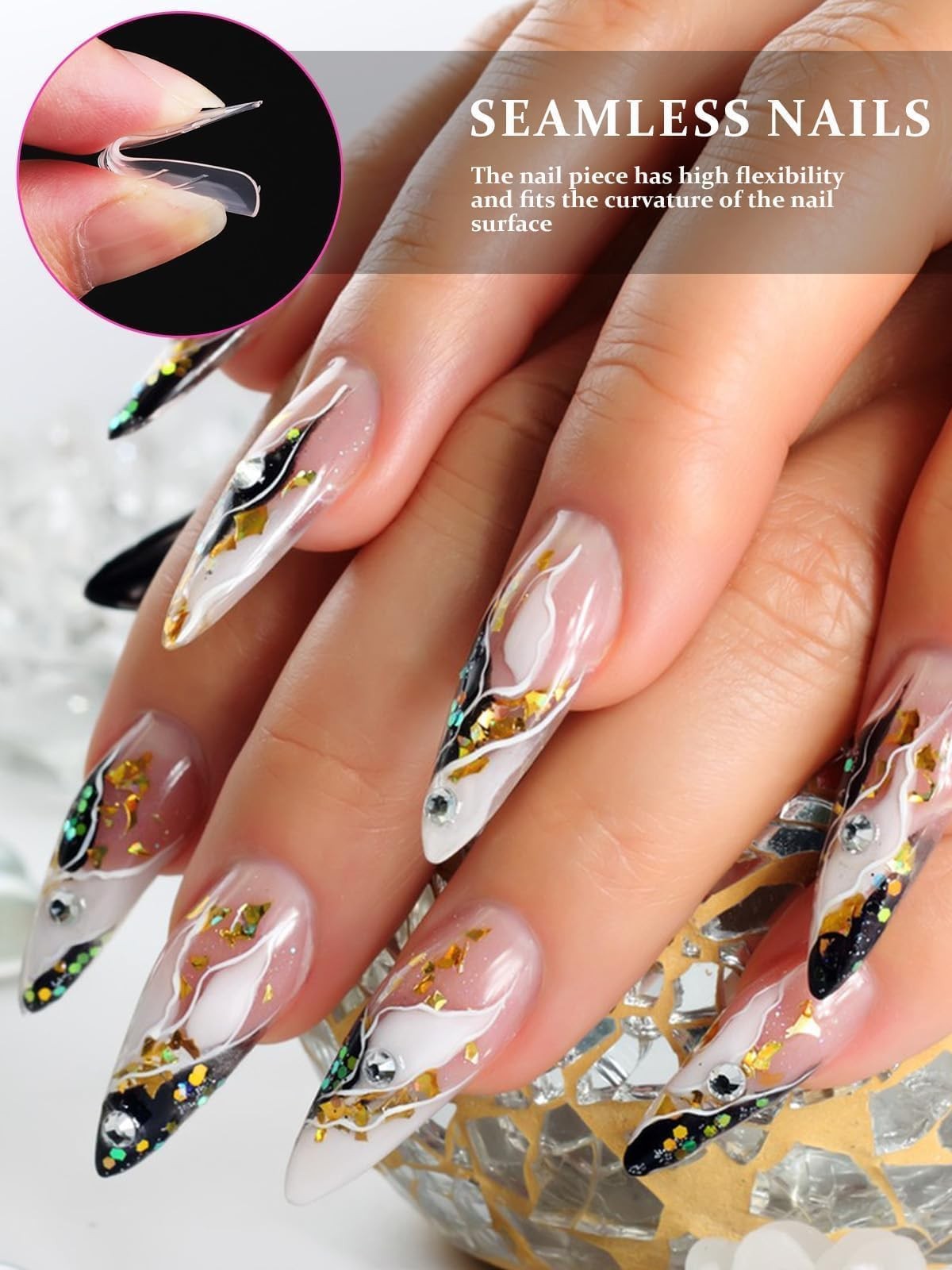 Dual Nail Forms for Poly Extension Gel 120 PCS