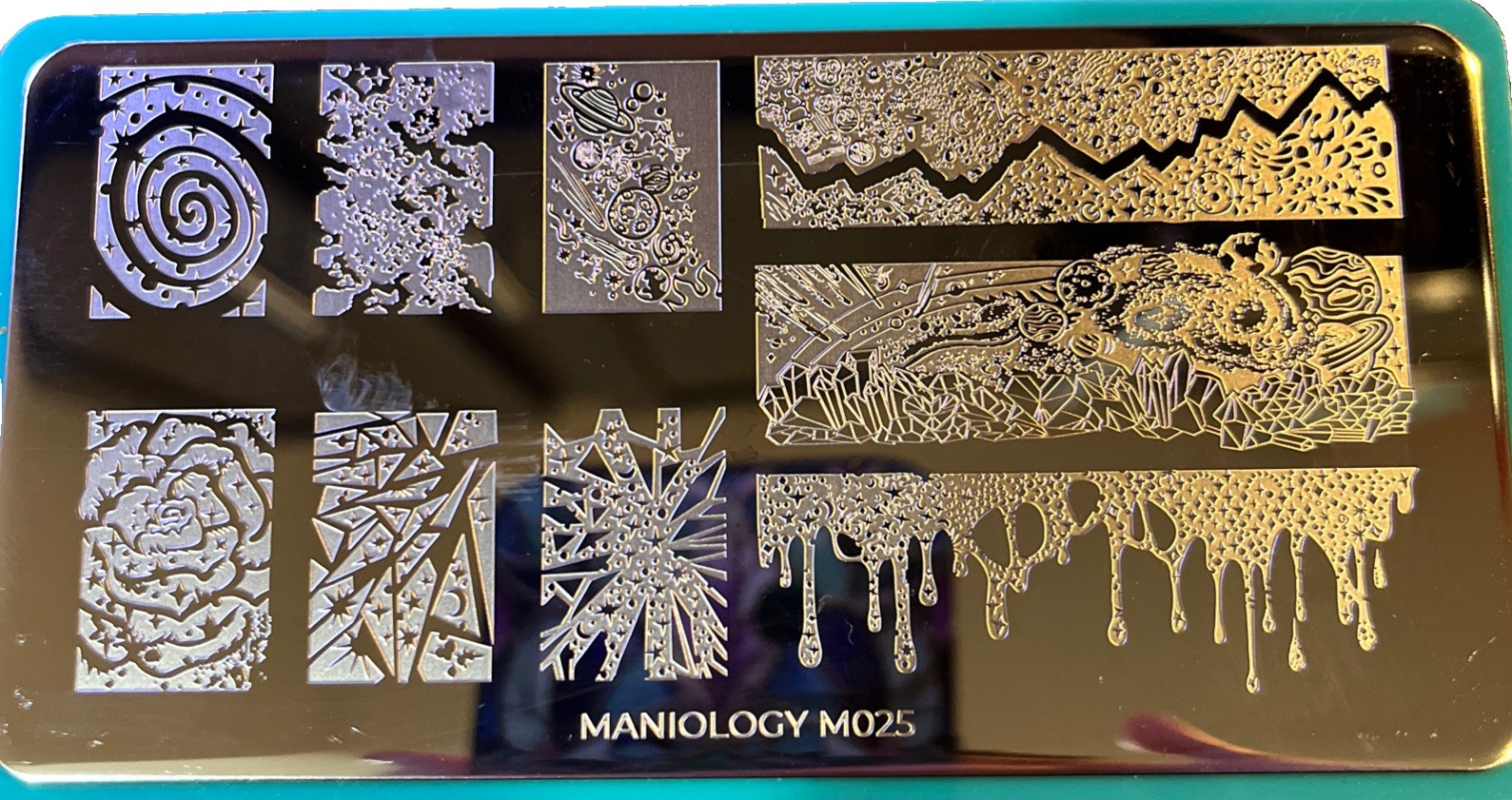 Maniology Nail Stamping Plates- Crystal, Rock Textures -M015, XL 476, M219