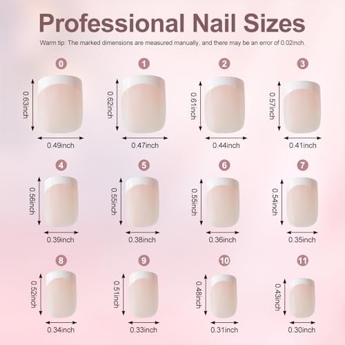 IKISKT 120Pcs 5 Pack Children ABS Plastic Fake Nails Press on Full Cover French