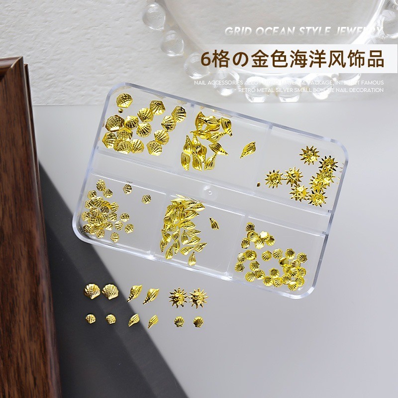 Metallic Gold Silver Nail Art Rhinestones Decor Flatback Starburst Pentagrams