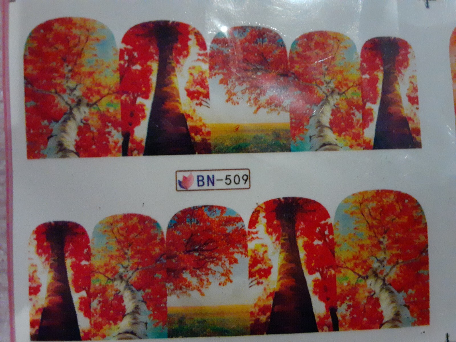 YI KOU NAIL PATCH WRAPS STRIPS STICKERS FALL HALLOWEEN AUTUMN 12 Sheets