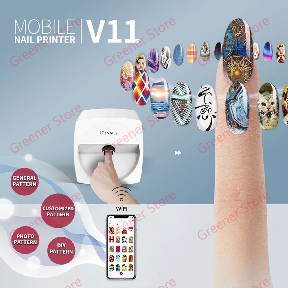 O’2Nails Mobile 3D DIY Nail Printer App Control Nail Art Machine for Home Salon