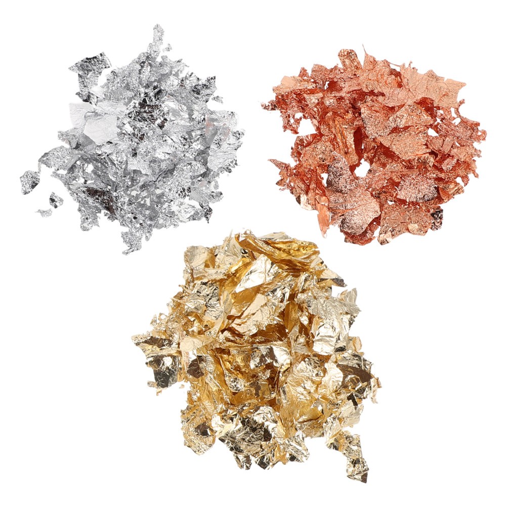 Gold Foil Flakes for Nails and Crafts Assorted Color Durable Reusable Metallic
