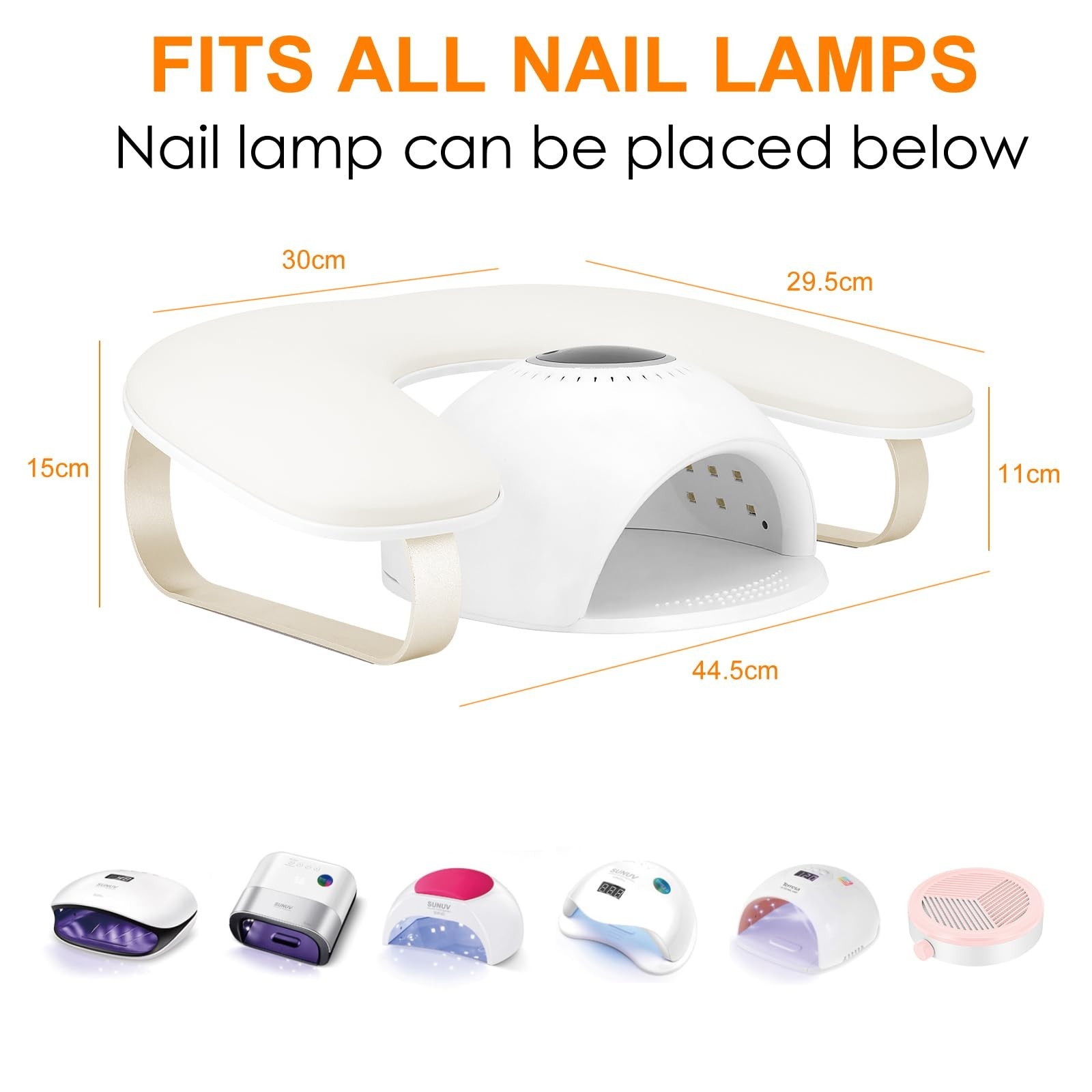 Upgraded U-Shaped Nail Arm Rest Stand – 10° Inclined Manicure Hand Support, Non-
