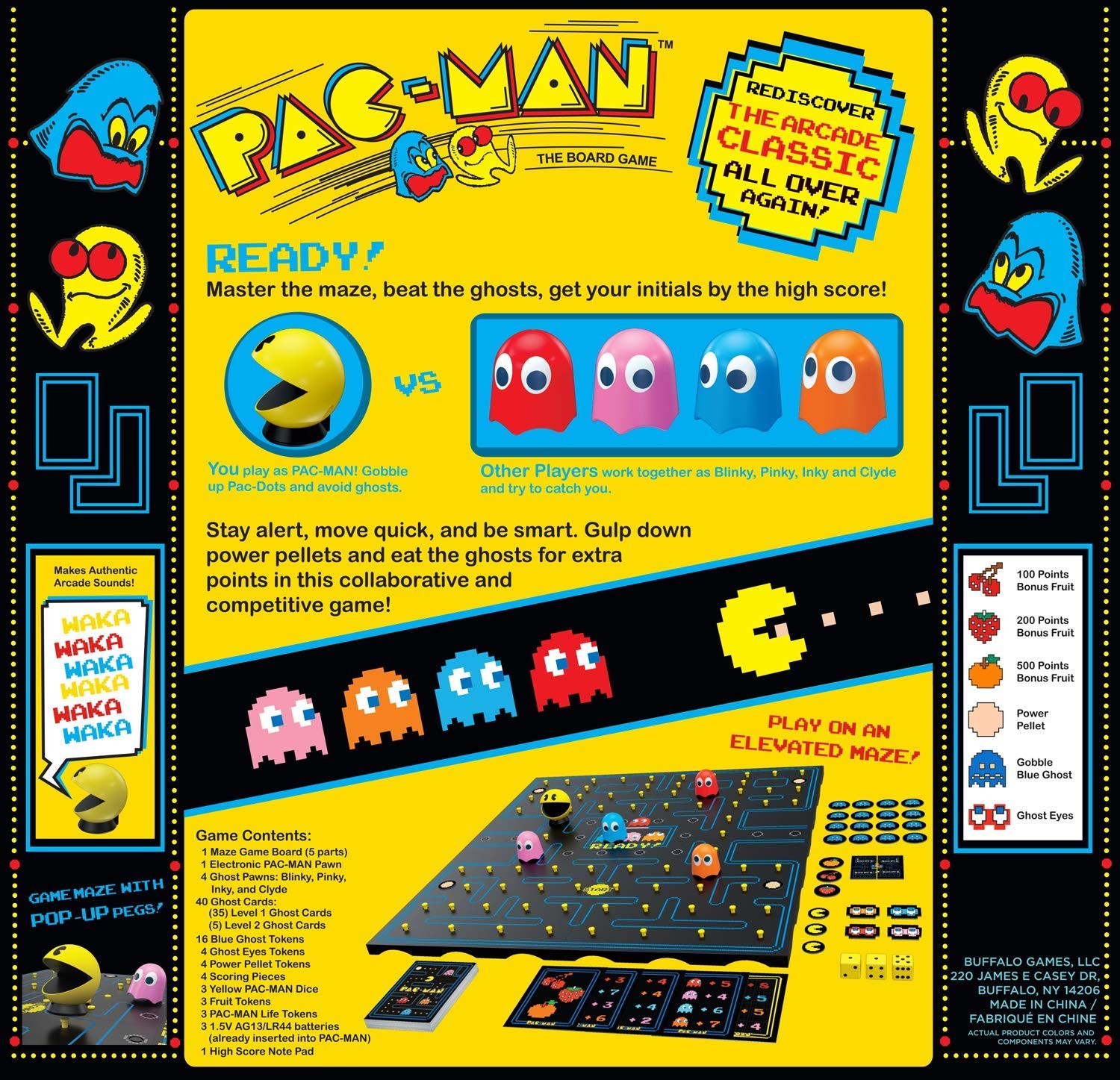 Buffalo Games – Pac-Man Game,10 years + Small, Multicolor