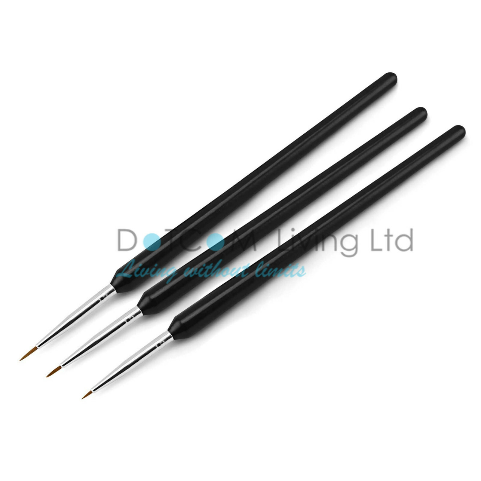 3pcs Tiny Acrylic Nail Art Design Decoration Brush Painting