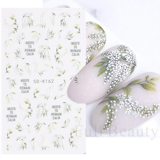christmas Nail Art Stickers Self-adhesive Flower Leave, Lines, Geometry, Unicorn