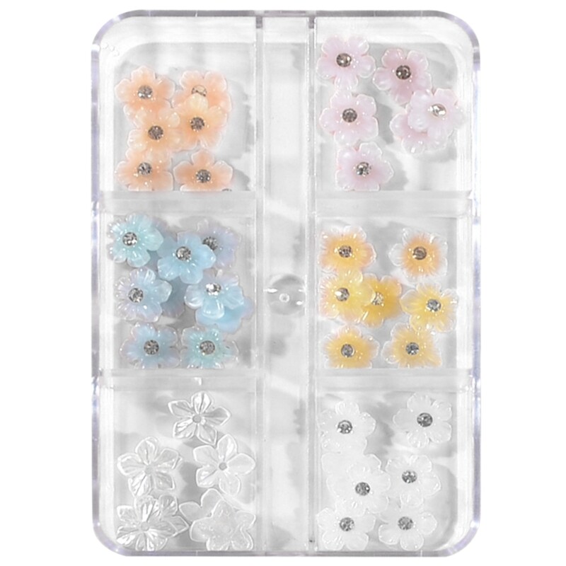 1Box 3D Flower Nails Charm Nails Art Manicure Craft Accessories for Women