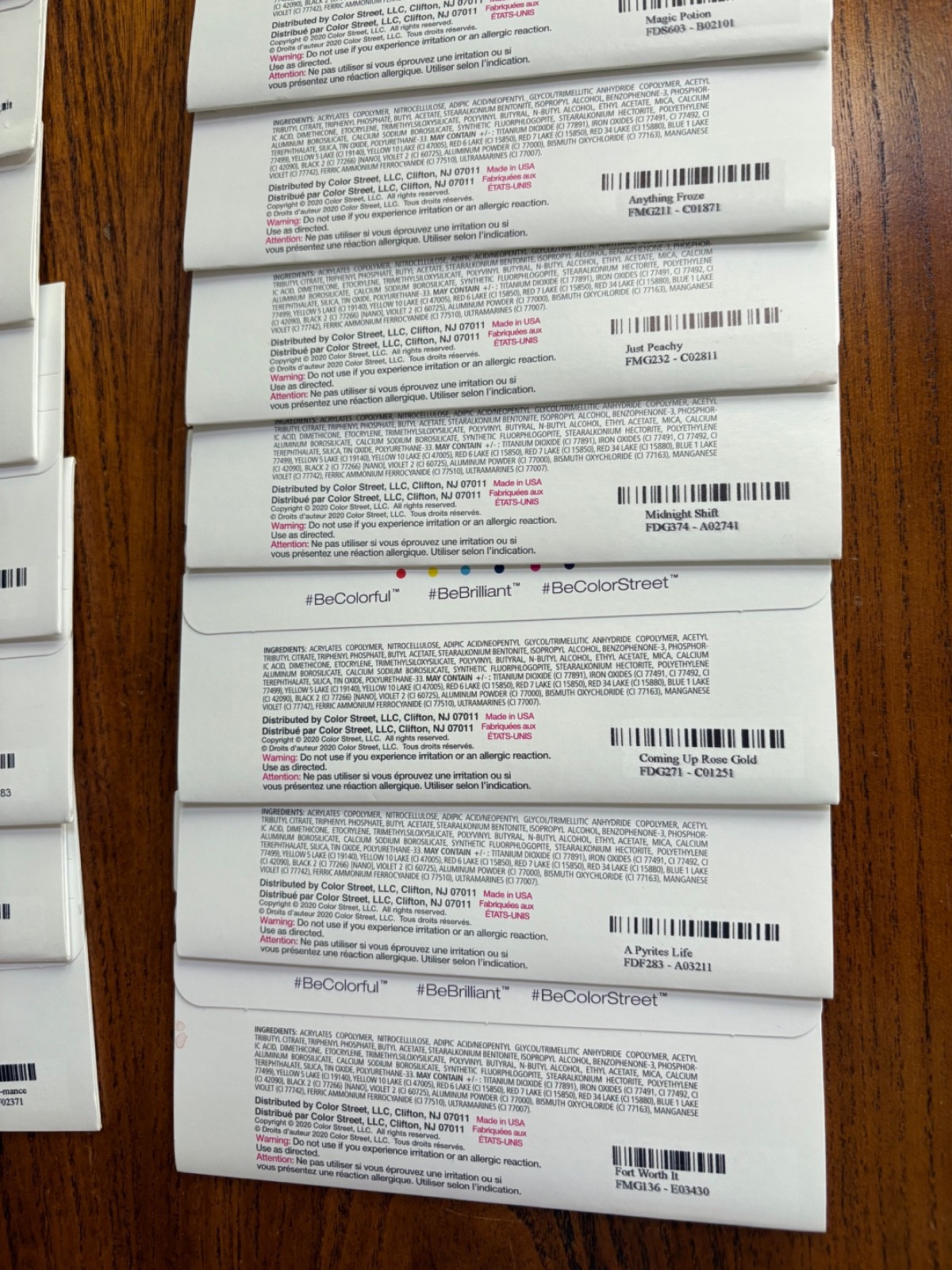 Lot of 20 Different Color Street Nail Polish Strips NIP Made in USA *READ*