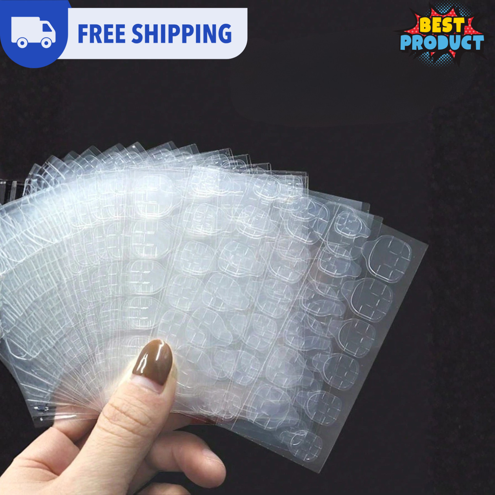 Double-Sided Jelly Nail Glue Tape Gel Stickers For Press-On Nails Adhesive Tabs