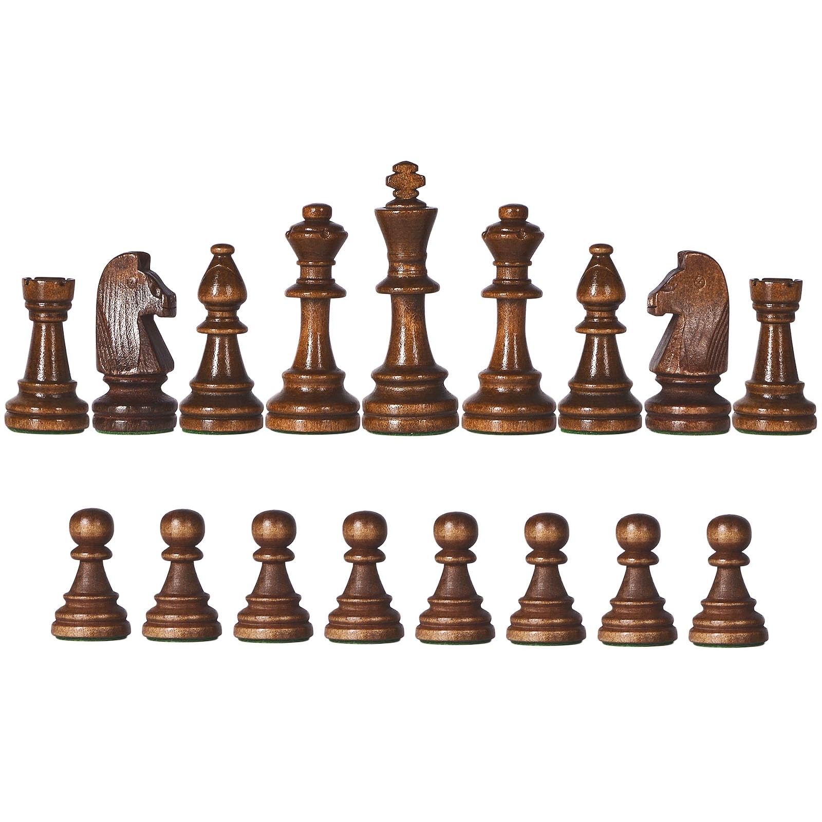 Vamslove Wooden Heavy Weighted Chess Pieces Only-3.8” King-Extra 2 Medium