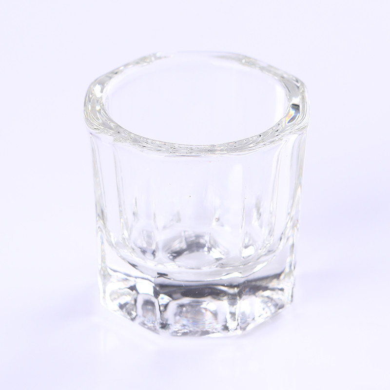 Glass Crystal Bowl Cup Dappen Dish Arcylic Nail Art Liquid Powder Container