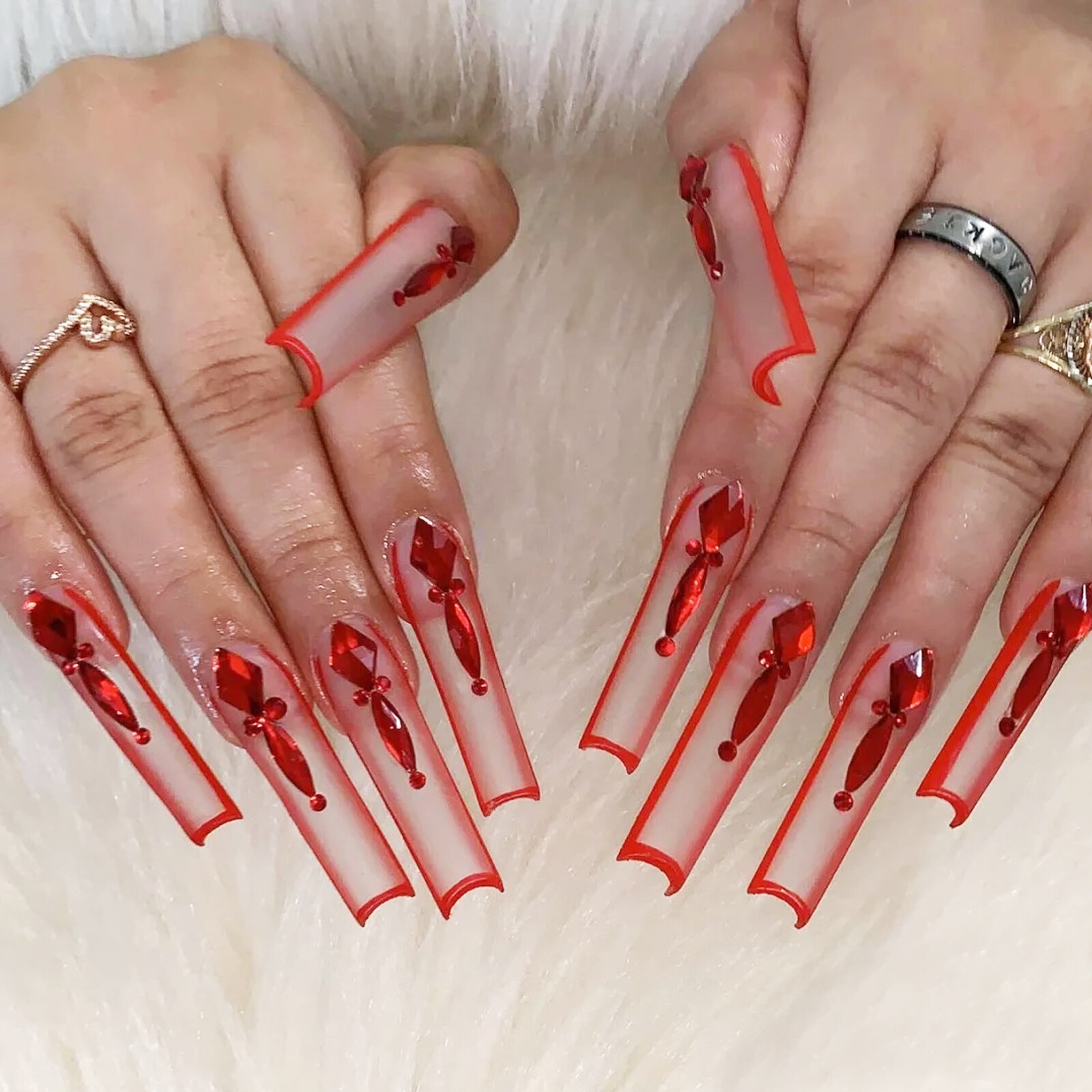 504 Pcs Extra Long Ballerina False Nail Tips Acrylic Coffin Full Cover for Nails