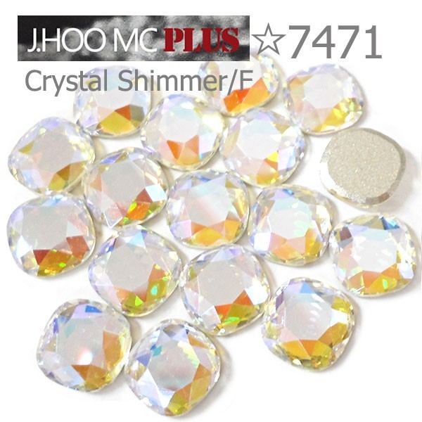 J.HOO Crystal 7471 Cushion Flat Back Rhinestones 10mm Nail Art (6pcs)