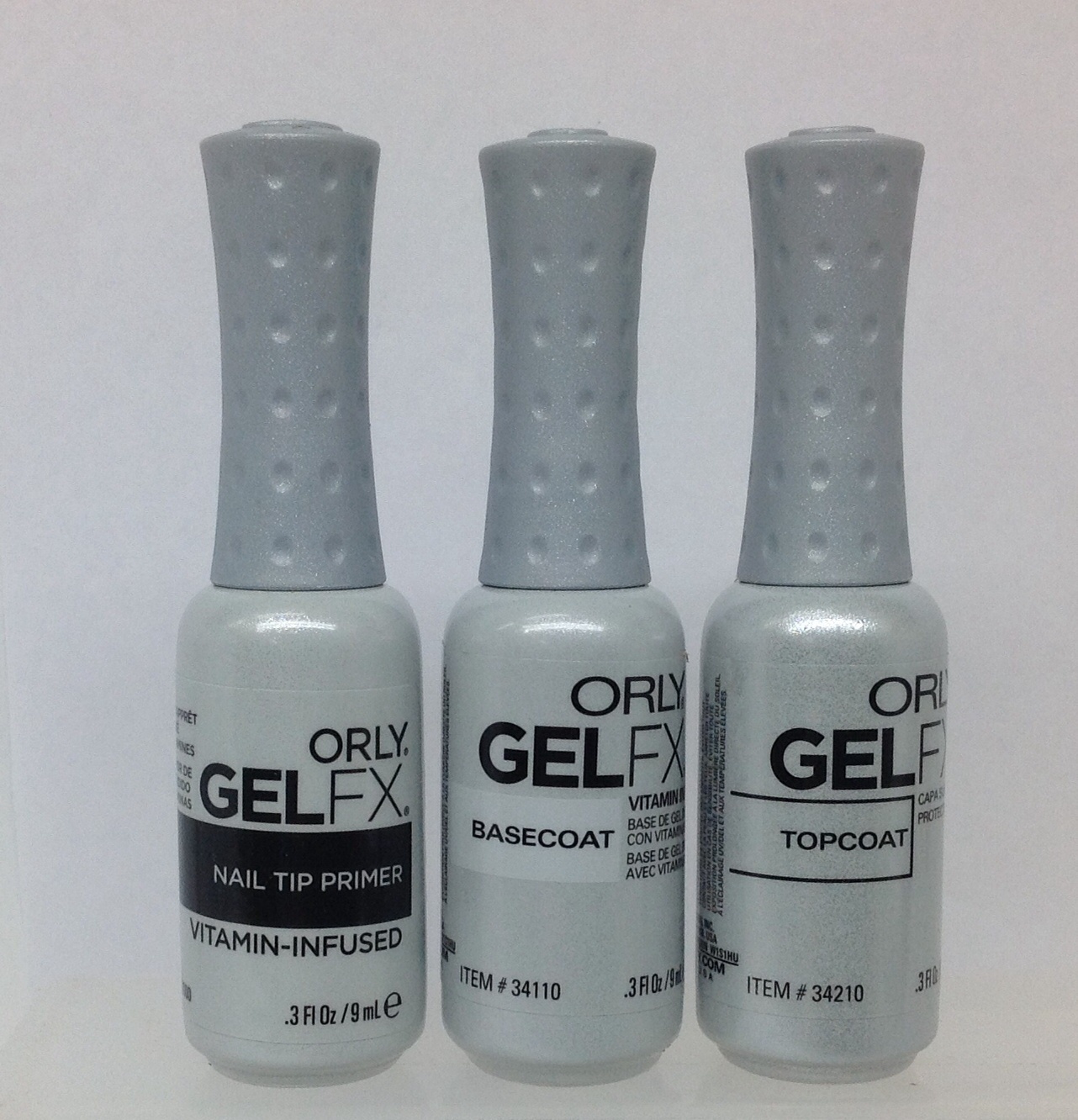 ORLY GELFX 3pc Nail Kit – Base coat + Top coat + Primer Combo .3oz/9ml free gift