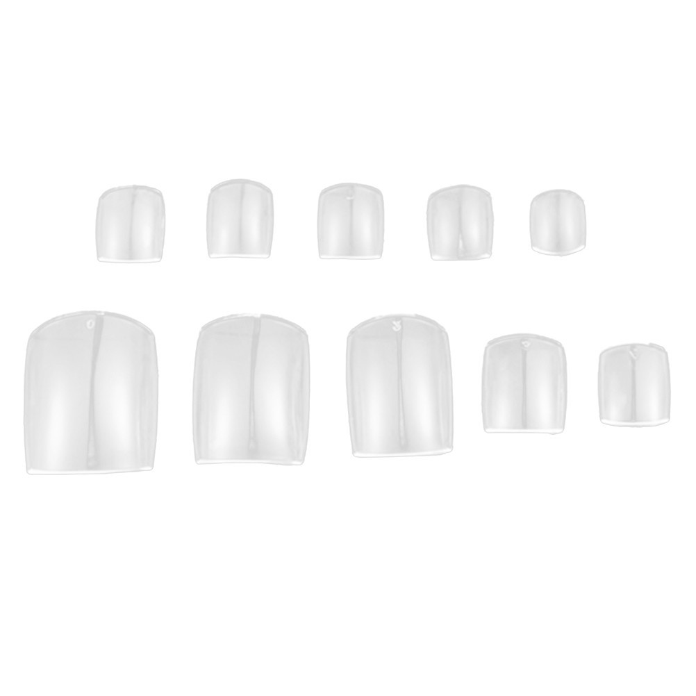 100Pcs Reusable Transparent Toenail Stickers for DIY Nail Art