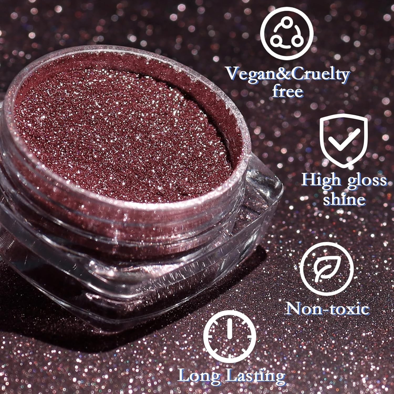 16 Jars Chrome Nail Powder Nail Art Glitter Decorat Metallic