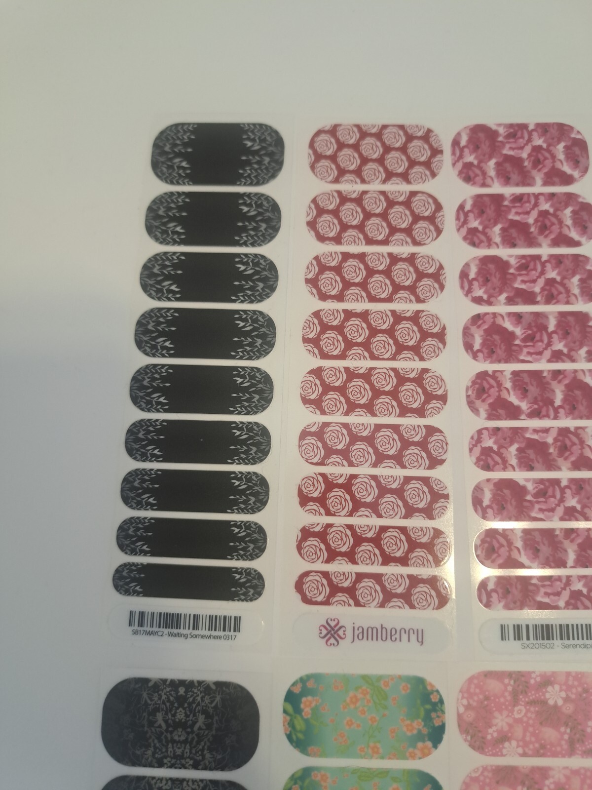 Jamberry Nail Wraps Lot of 10 Half Sheets Florals