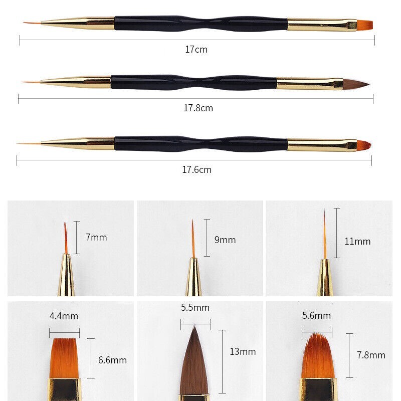 Builder Gel Liner Brush Nail Art UV Extension Tool #6 Size Painting High Quality