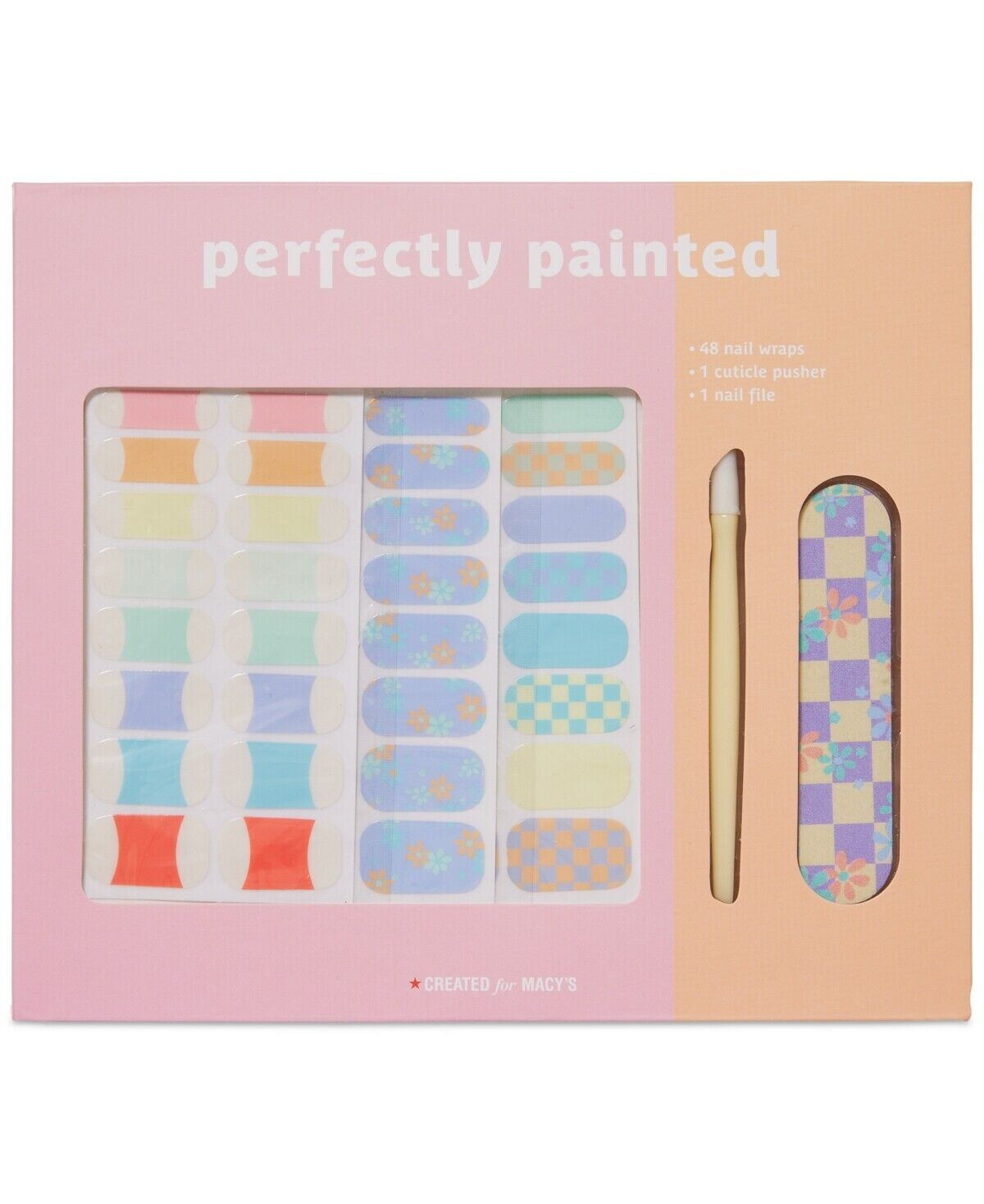 5 Piece Perfectly Painted Finger Nails Stickers Set