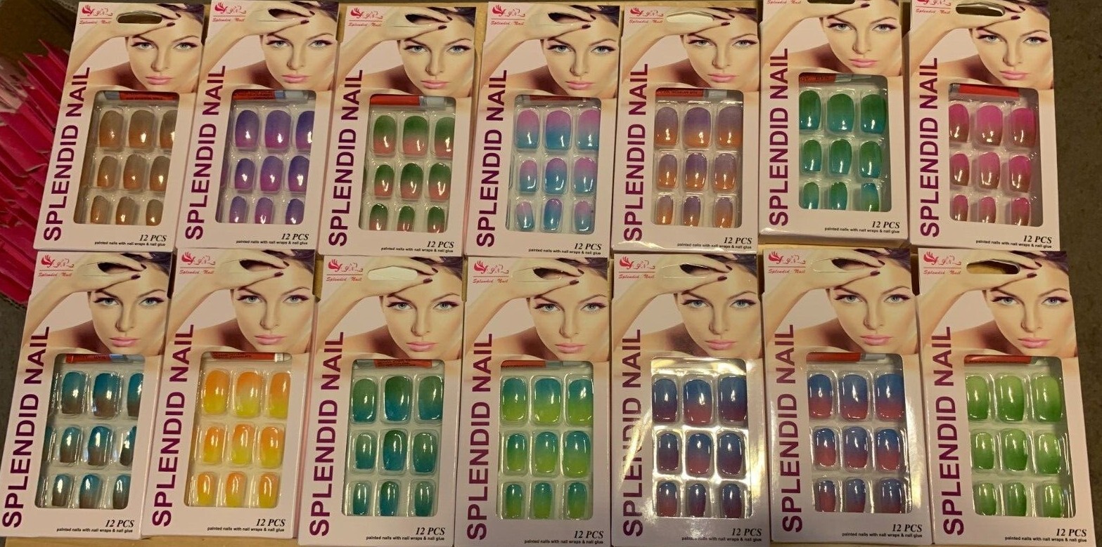 Splendid Nails-Two Tone Fade. Fun Colors. Your Choice. Free shipping