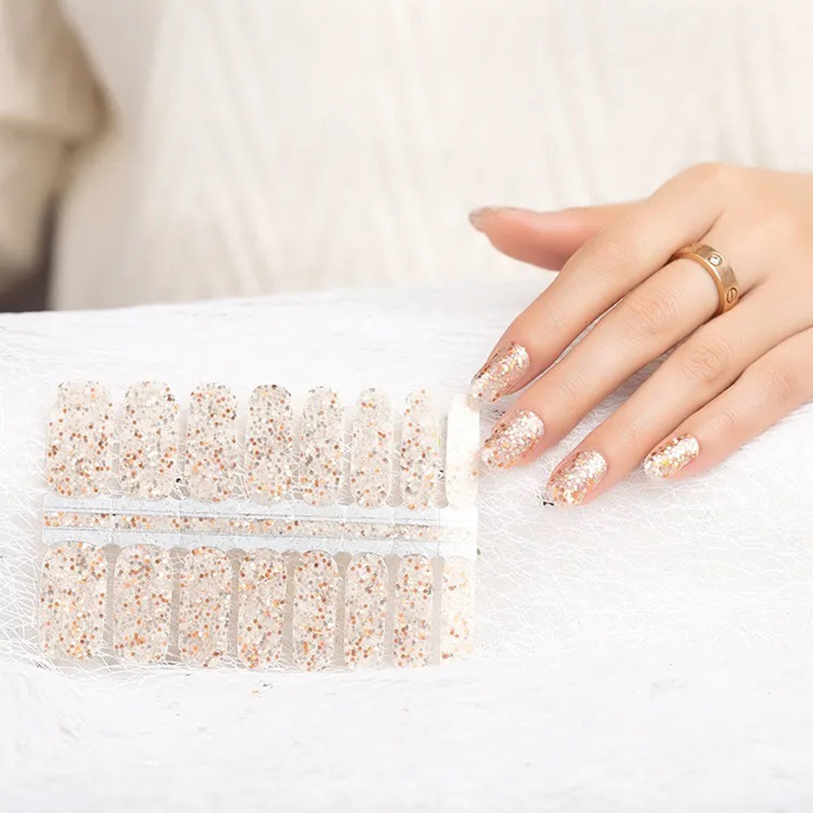 Beautiful B Nail Polish Strips Sprinkle Nail Wraps Nail Stickers 100% Real Nail