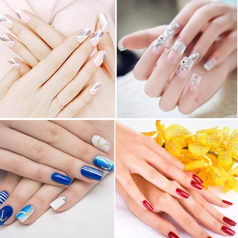 Acrylic Nail Tips White 500Pcs French Artificial False Tip for Manicure Nails