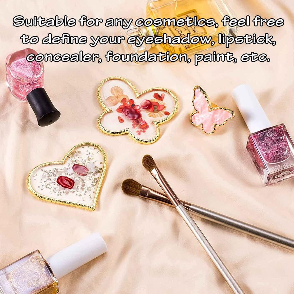 2 Pcs Butterfly Nail Art Resin Palette, Ring Gel Polishing Mixing Tray