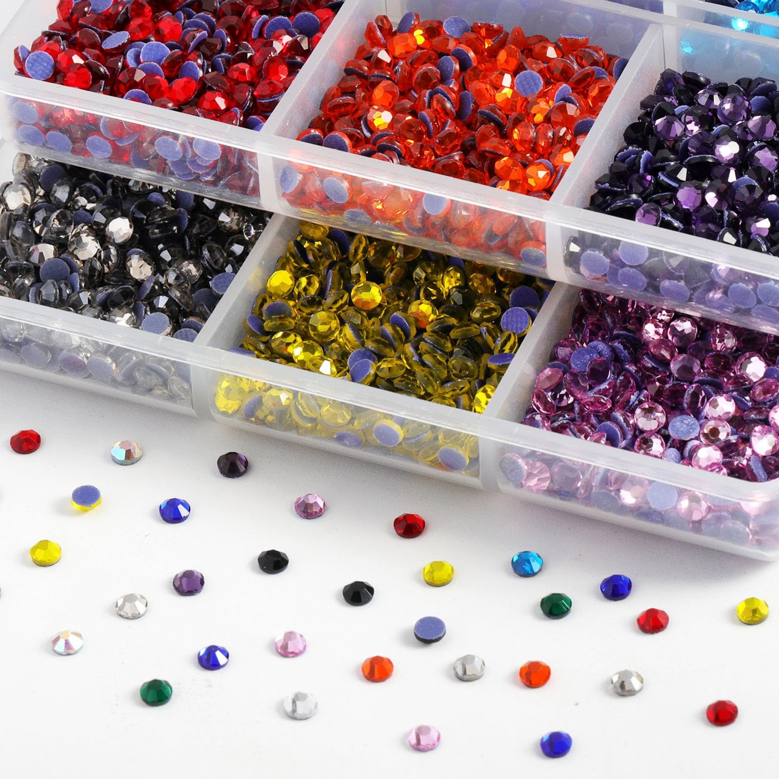 Hotfix Rhinestones Mixed 12 Colors, SS10 Rhinestones for Crafts Clothes, Hotf…