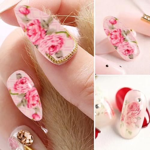 10 Rolls Flower Nail Foil Holographic Nail Art Foil Nail Transfer Foil Paper
