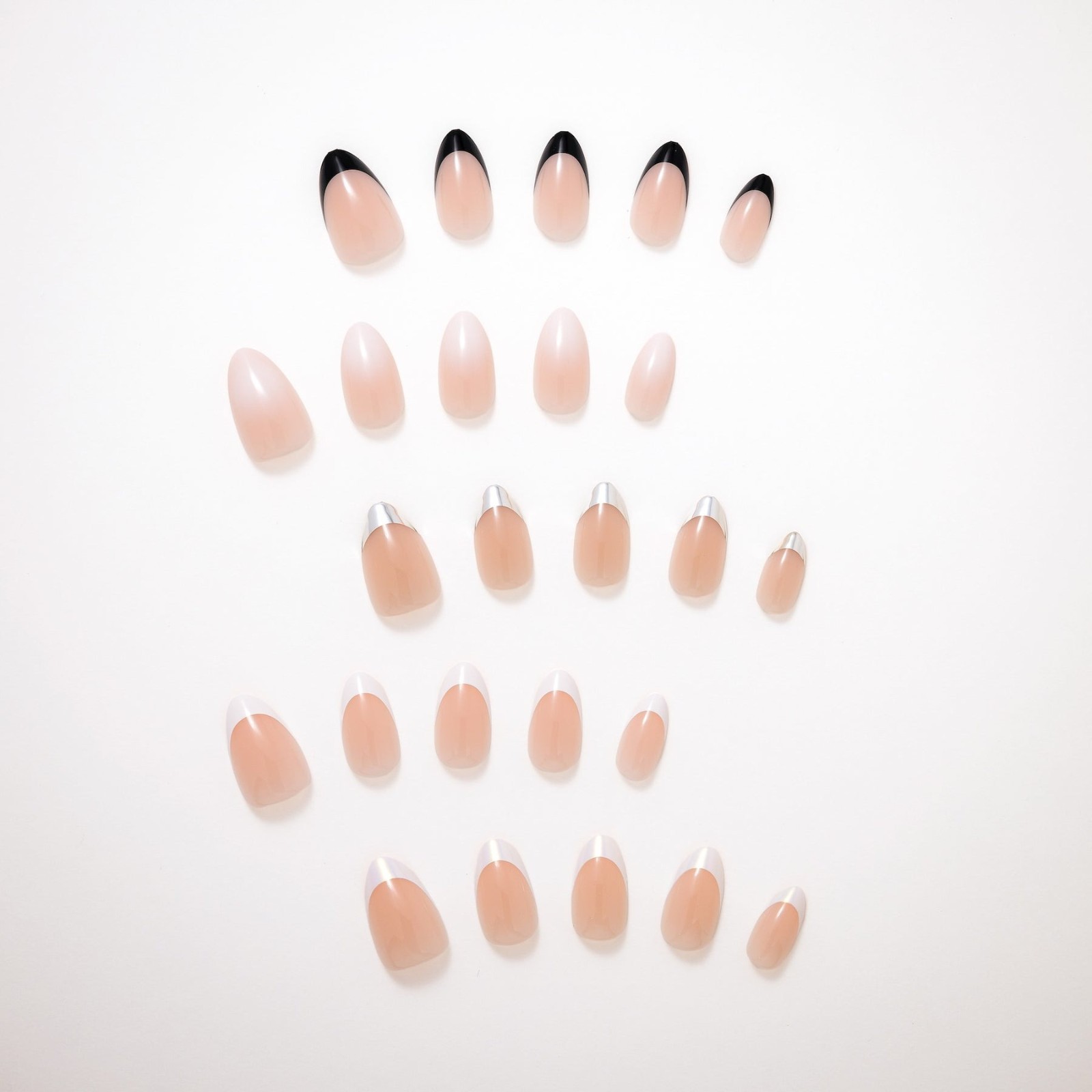 NEW Nail Reformation Press On Nails Star Box French Almond Bare Essentials