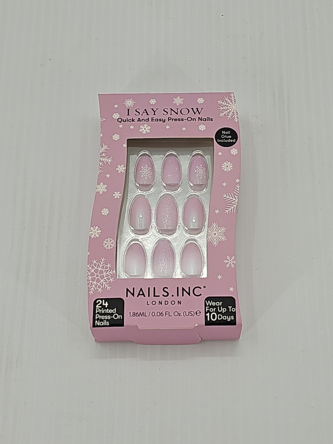 Nails.Inc London • I Say Snow & Feeling French • Quick & Easy Press-On Nails [P]