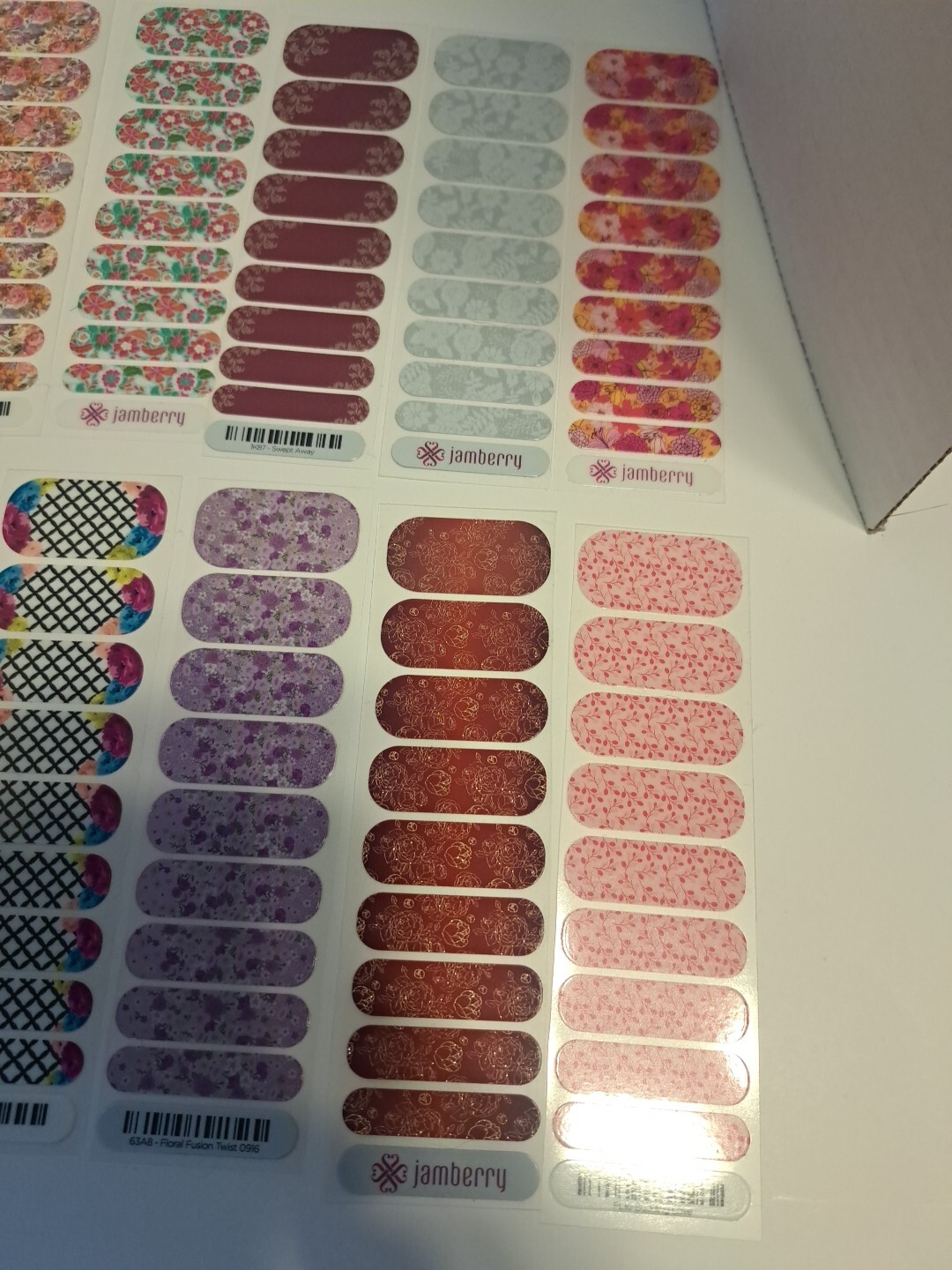 Jamberry Nail Wraps Lot of 20 Half Sheets Florals