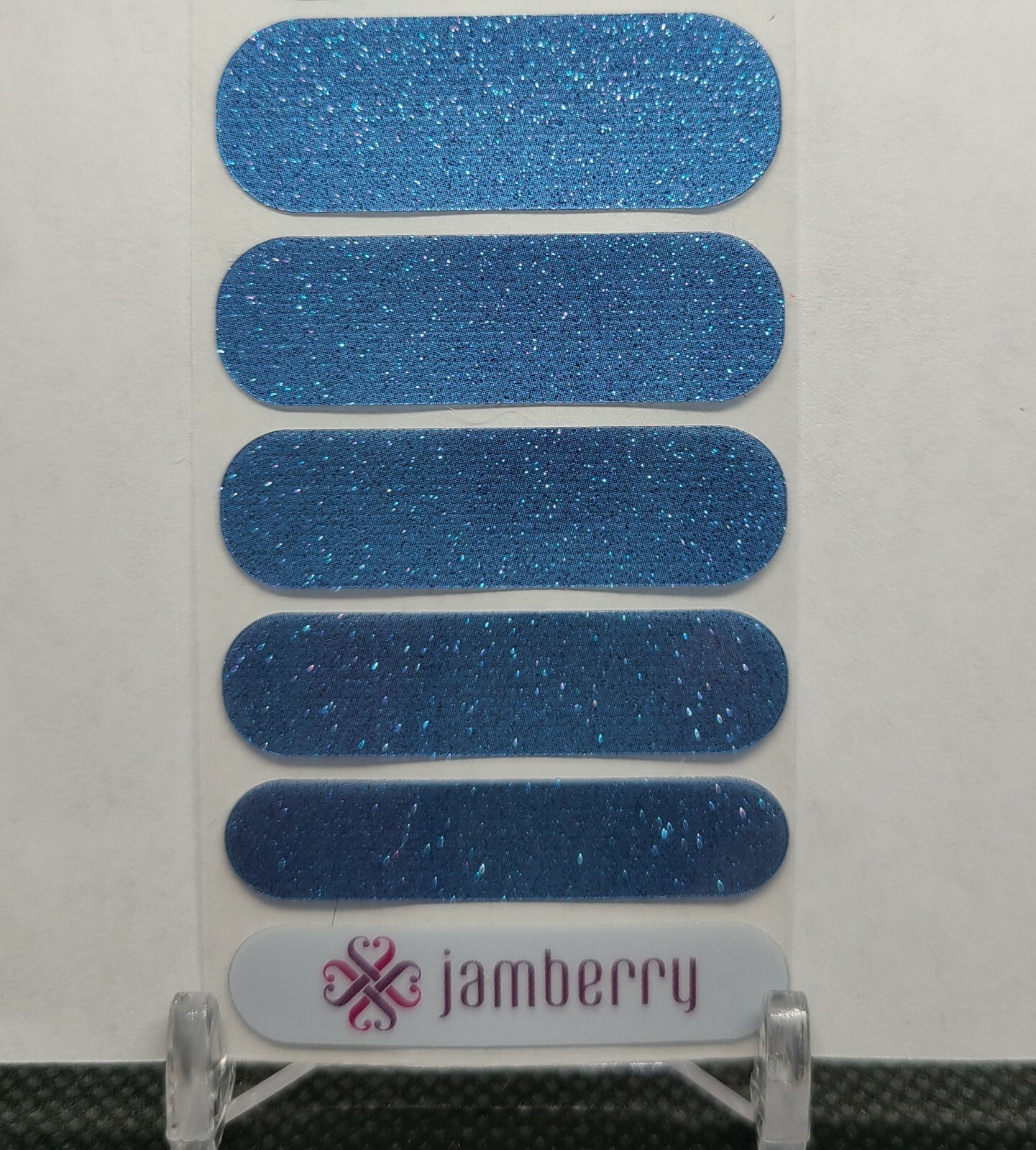 Jamberry Nails Retired – Sapphire Blue. Half sheet nail wrap.
