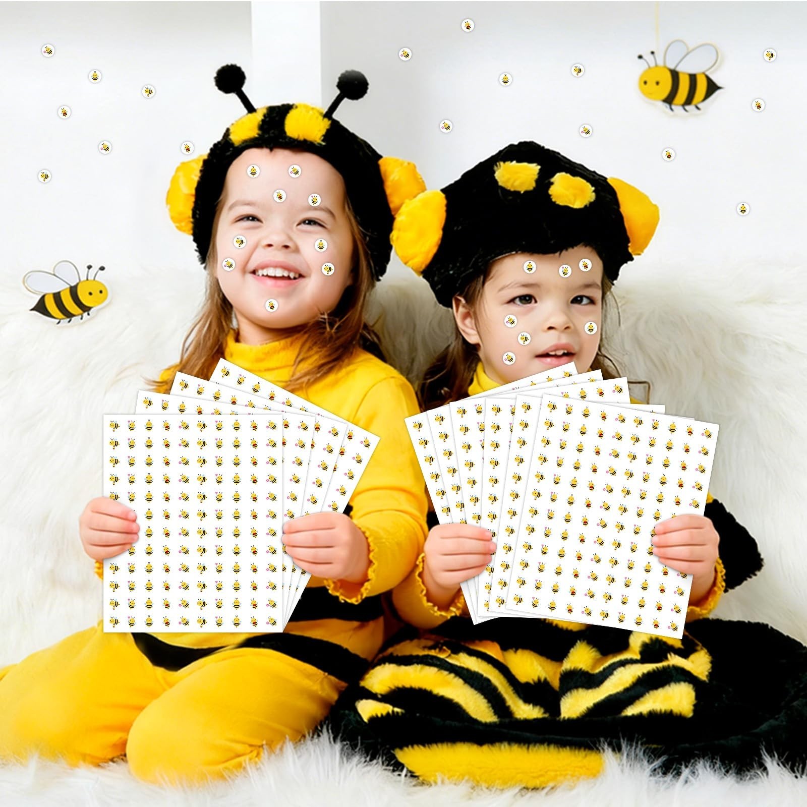 3000PCS Bee Stickers Mini Bee Stickers for Kids Crafts Self Adhesive Cute Bee…