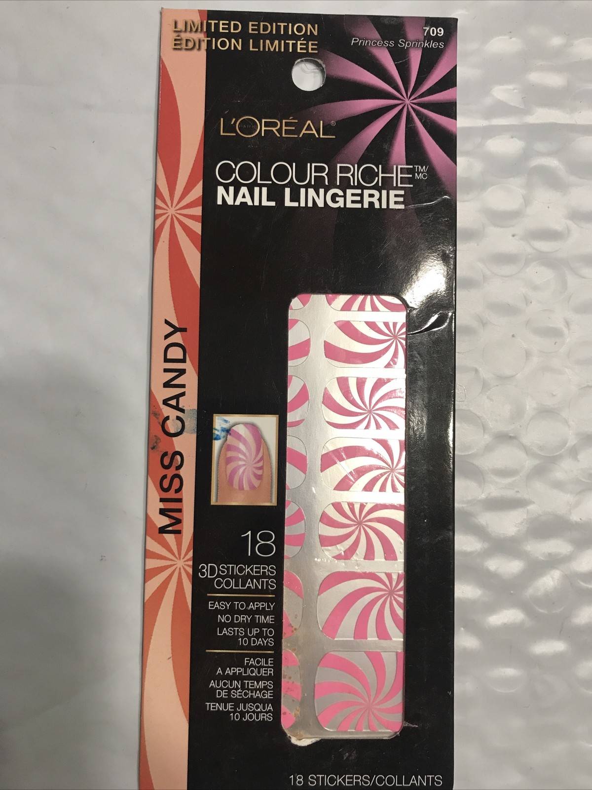 3 Box Lot LOREAL Colour Riche Nail Lingerie 709 PRINCESS SPRINKLES sealed NIB