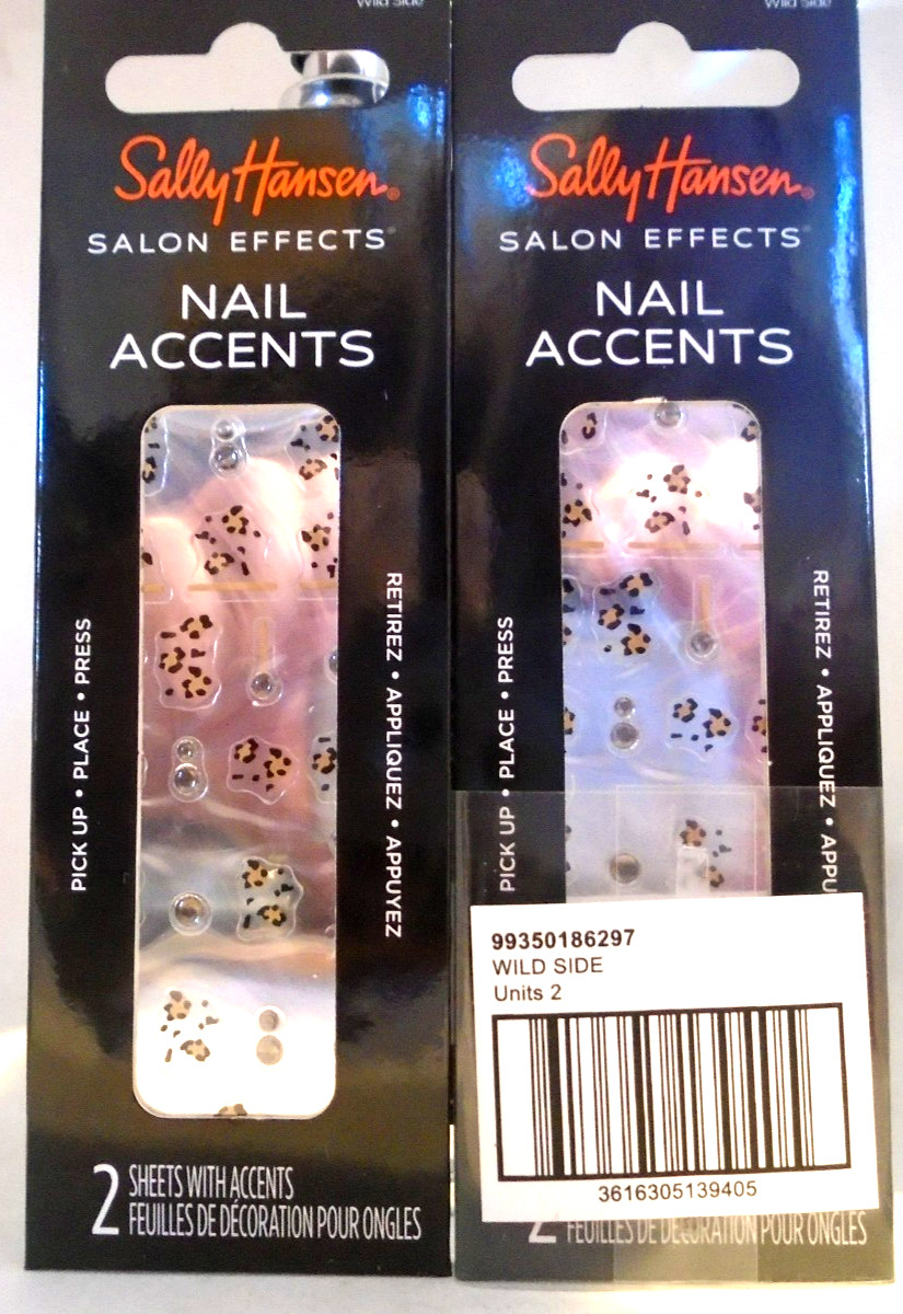 Sally Hansen Salon Effects nail accents stickers 103 Wild Side 4 Sheets Total