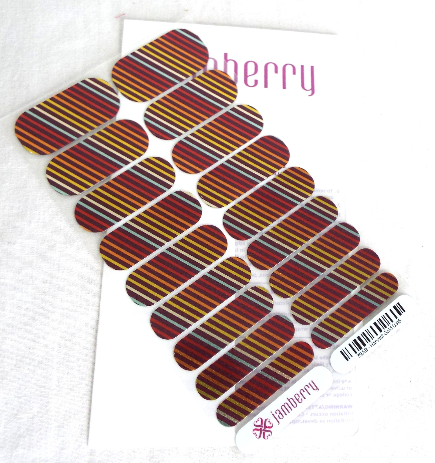 Jamberry Harvest Gold Heat Activated Nail Wrap 0916 39A9