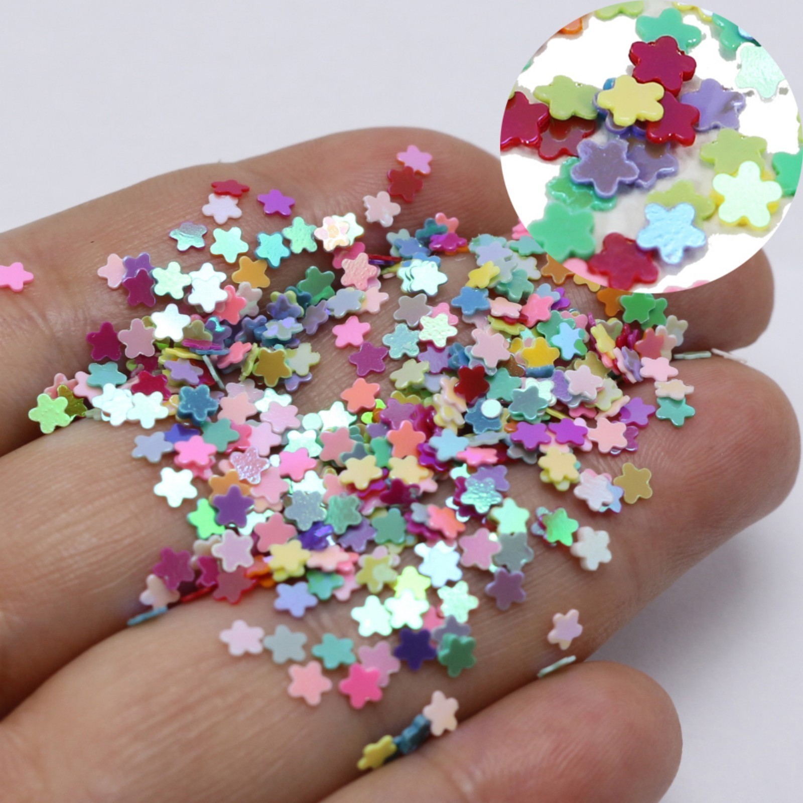 50 Gram Mixed Color Flower Sequins Loose Tiny 3mm Nail Art Tips Scrapbook Craft