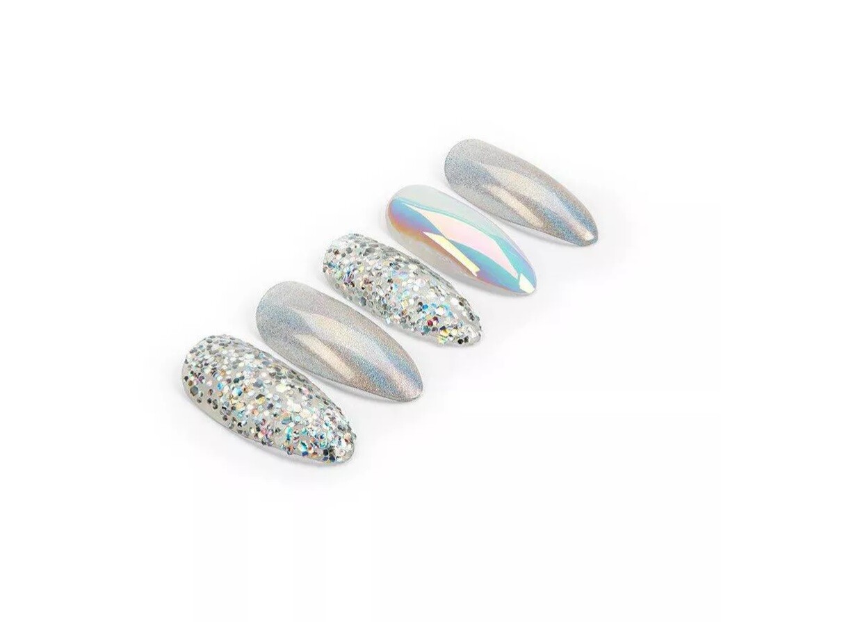 Ardell Nail Addict False Nails Holographic Glitter 24ct Nail Design