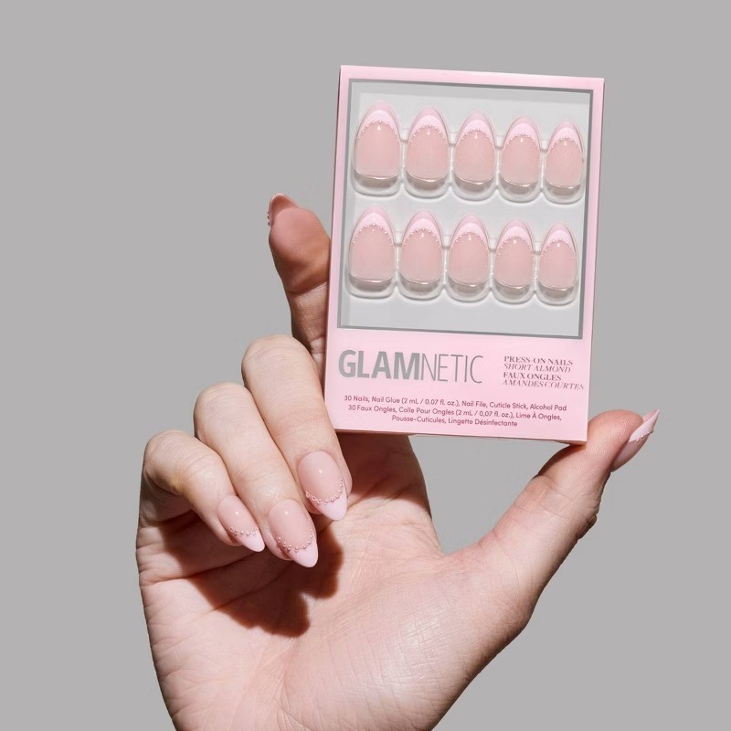 Pink Me Up Fake Nails: Almond Shape, Gloss Finish, 30 Pieces