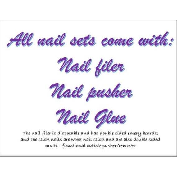Blue Topaz Nail + Custom Box | Stiletto Nail | Press-On Nail | Medium or Large