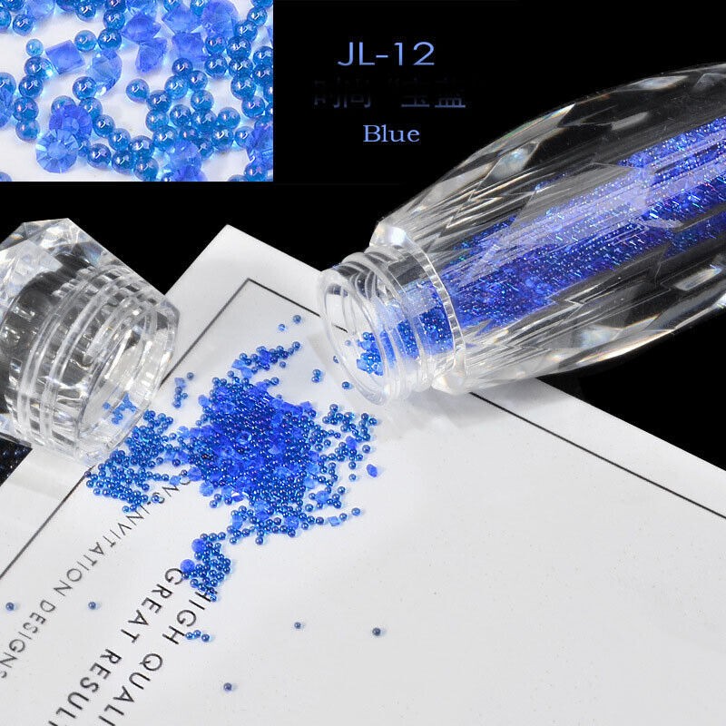 Mini Caviar Beads Crystal Tiny Rhinestones Micro Bead 3D Glitter Nail Art Decor