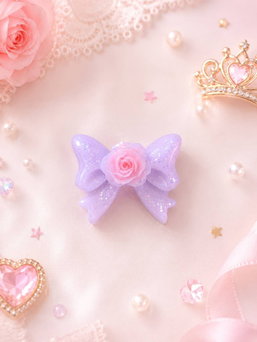 Japanese Handmade Kawaii Heart 3D Resin Nail Charms for Nail Art