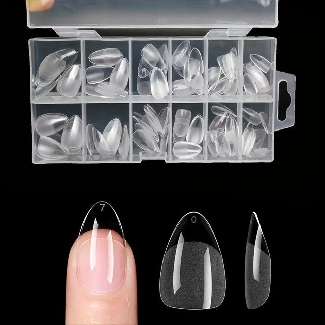 120Pcs Full Cover False Nail Tips Press On Gel Extensions Almond Coffin Stiletto