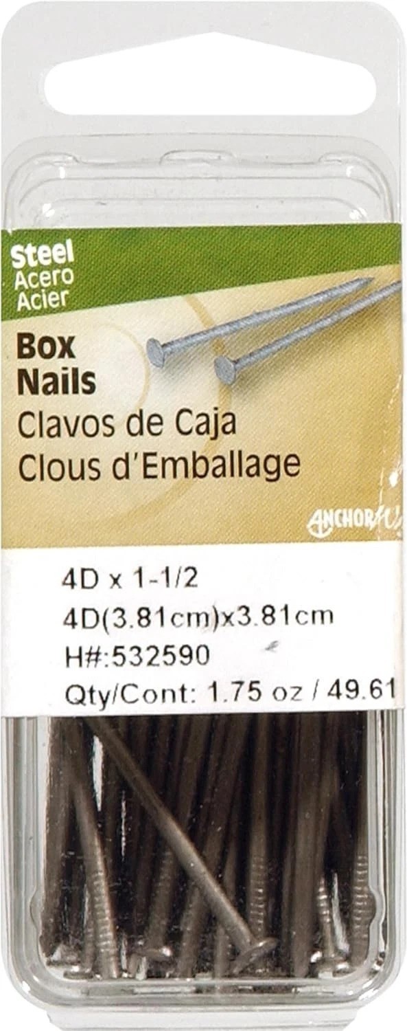 High-Quality 1-1/2 Inch Flat Head Steel Box Nails for Precision Carpentry