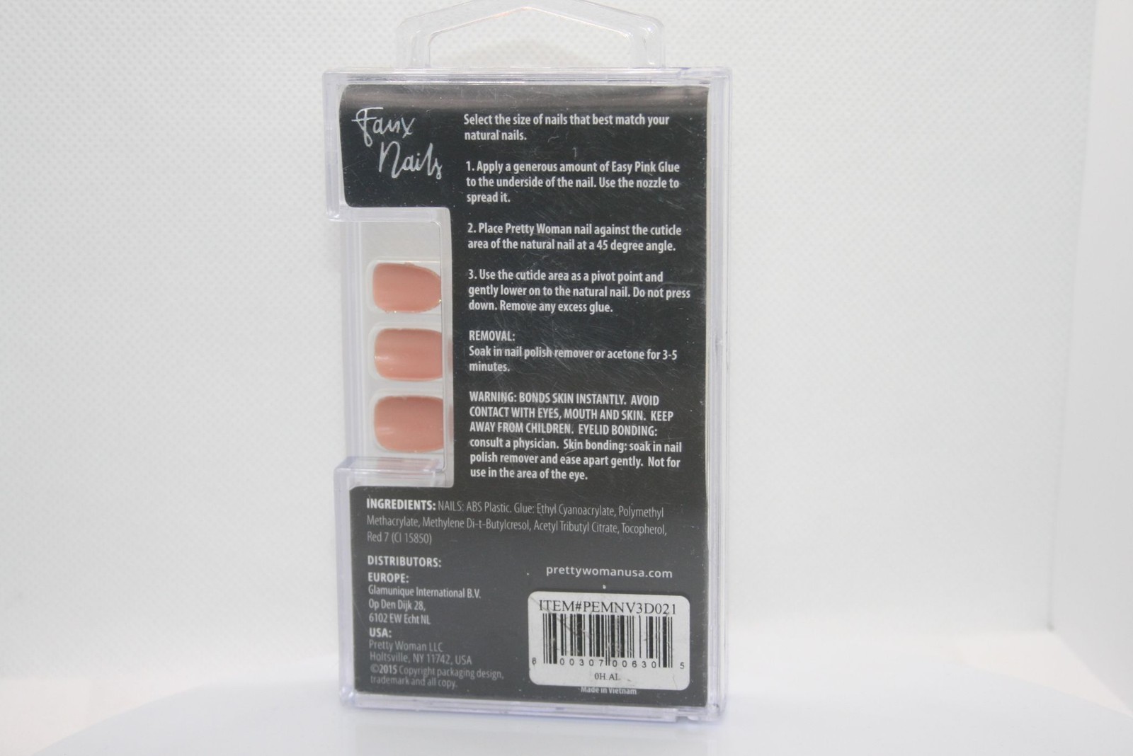 Pretty Woman Faux Nails Womens 24 Press On Nails With Glue Blue Copper Accent